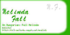 melinda fall business card